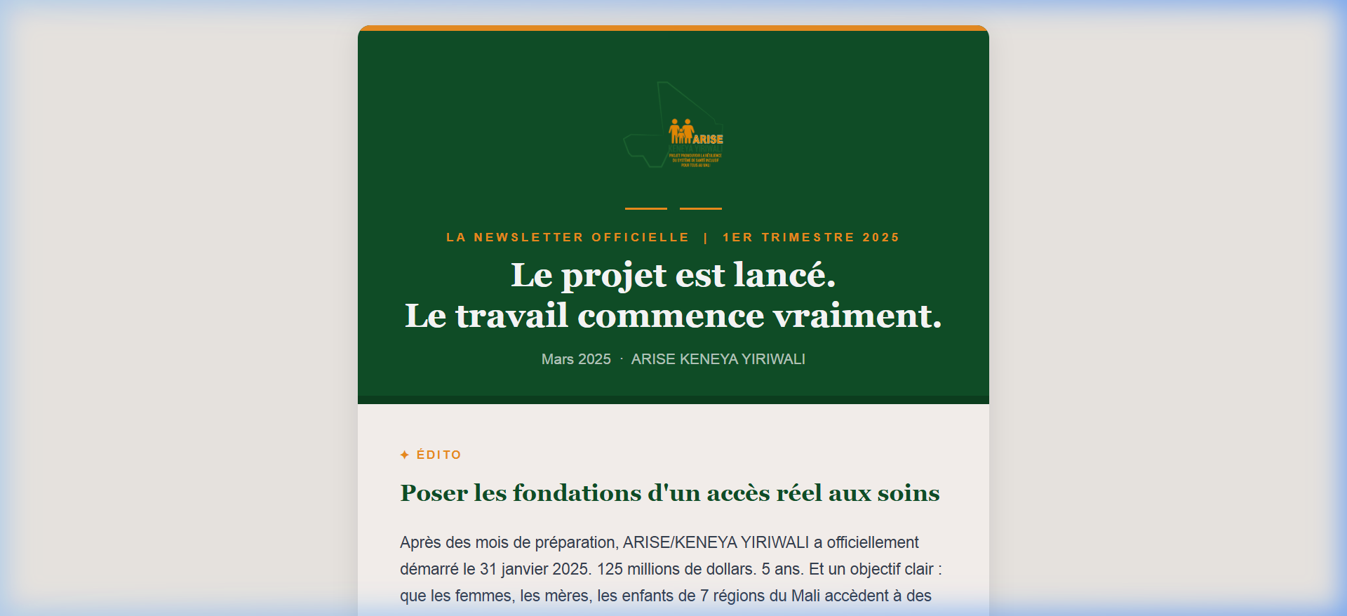La Newsletter Officielle | 1er Trimestre 2025
